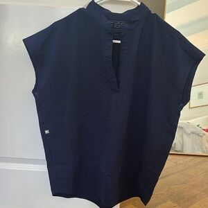 Figs Navy Rafaela scrub top